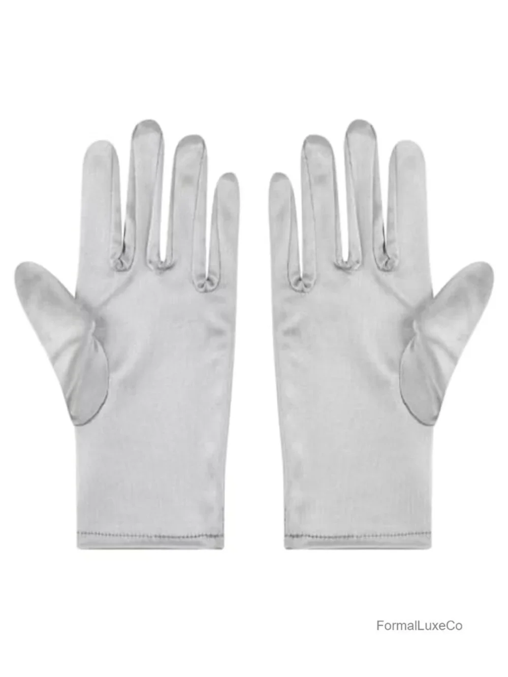 Women's Short Satin Gloves Wrist Length Opera Tea Party Gloves for Wedding
